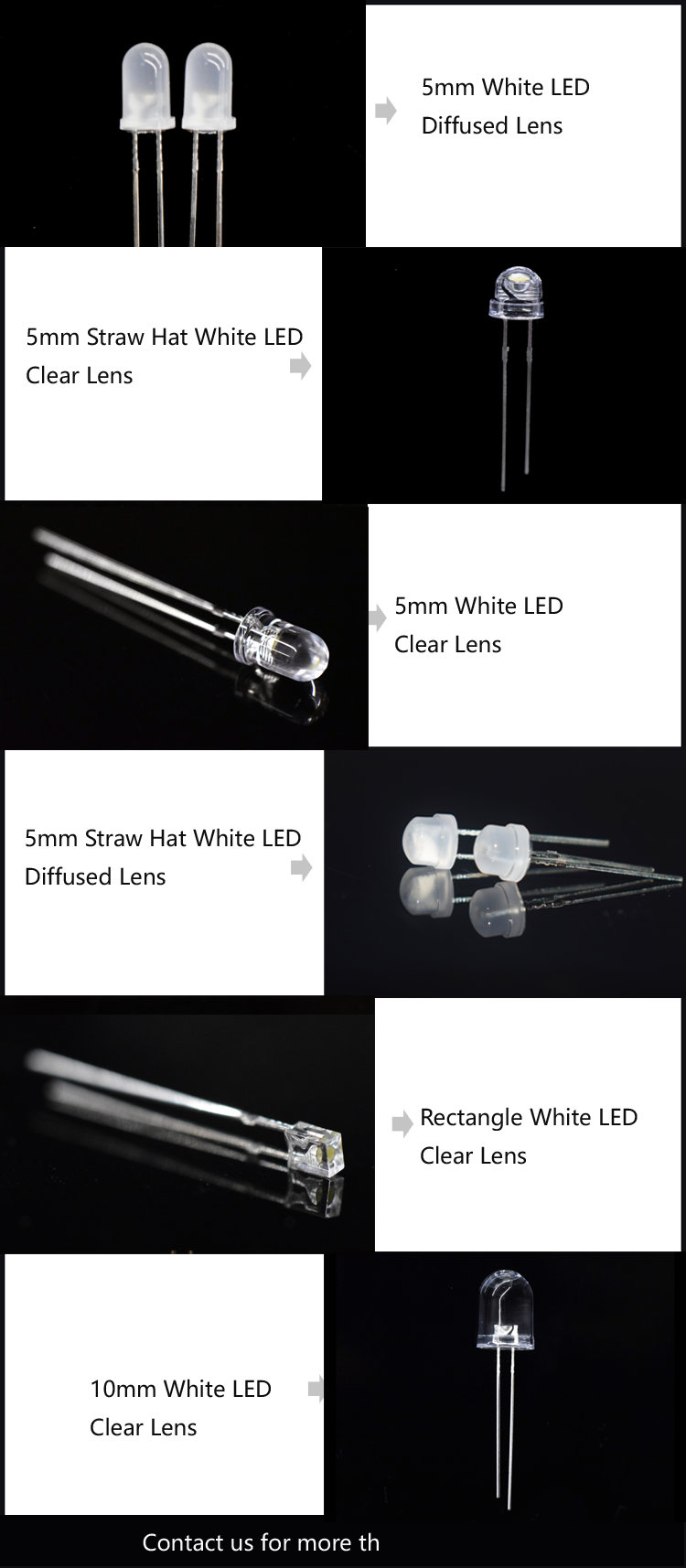 White through-hole LED