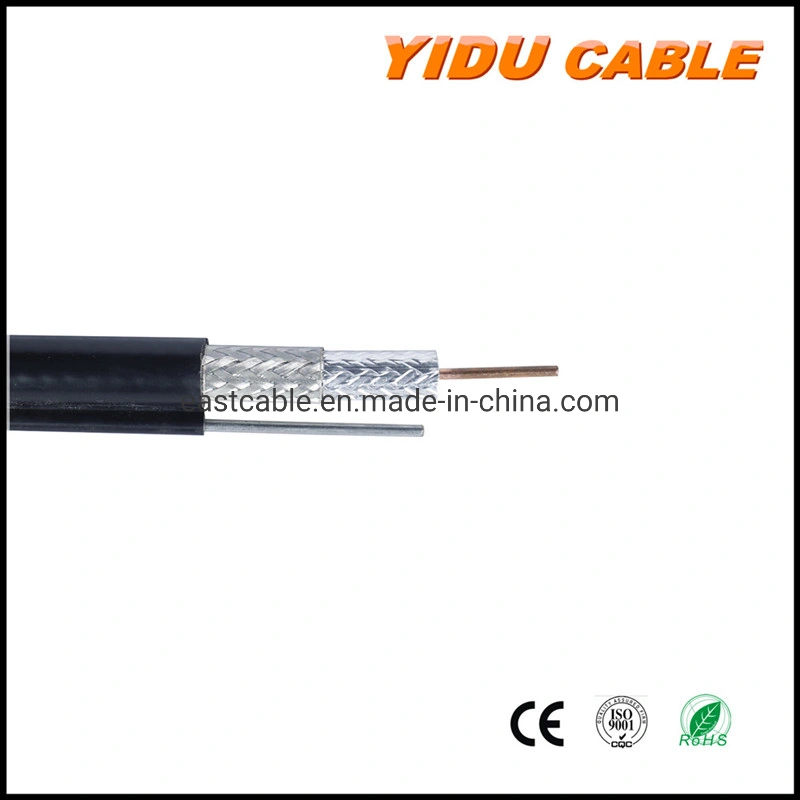 LSZH Bare Copper OFC Rg59 Siamease Coaxial Video Cable 2DC Power for Security CCTV