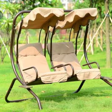 Luxury Swing Chair With Waterproof Canopy Cushion