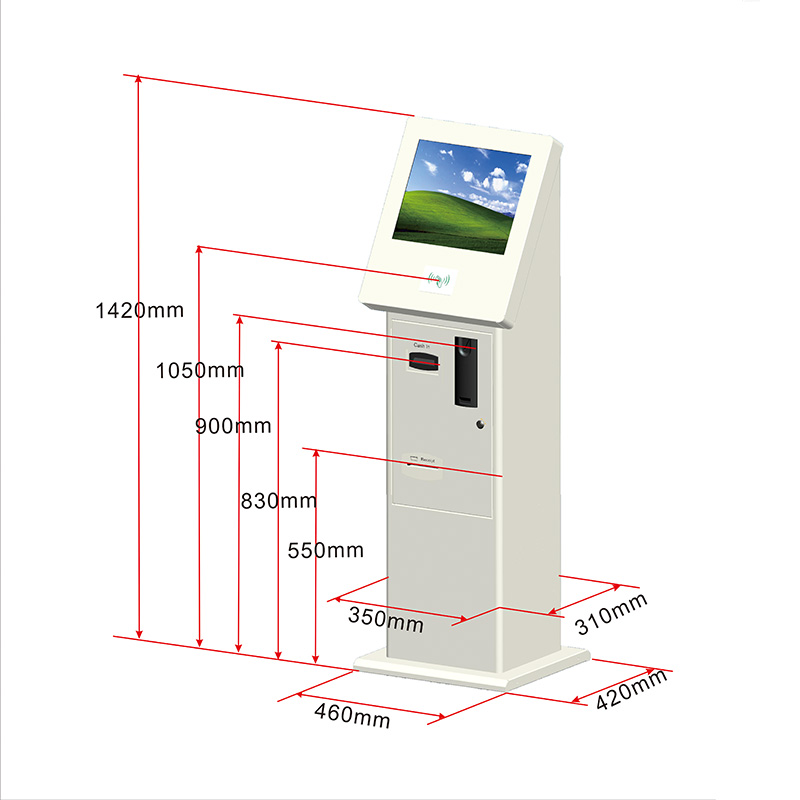 آلة دفع الفواتير مع قارئ بطاقة RFID