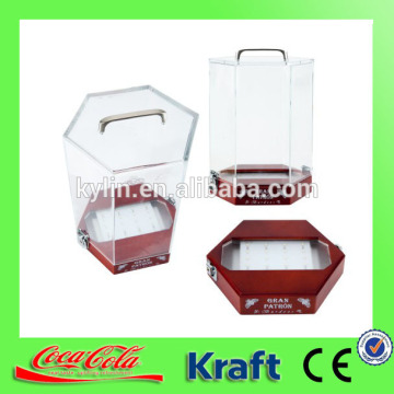 plastic wine box/plastic case gift crafts /wine packing box with lock