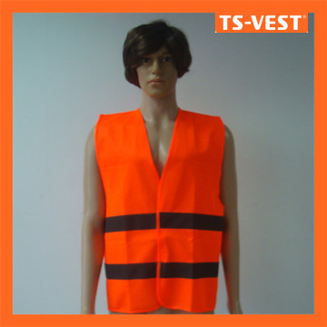 120gsm Knitted Black Reflective Tapes Safety Clothing in Orange