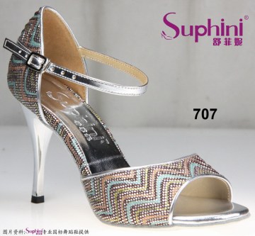 Suphini CHic Fabric Ballroom Tango Dance Shoes