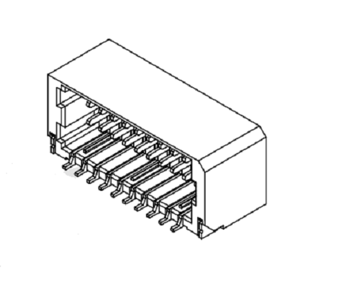 1,00mm Pitch 90 ° Dual Row Wafer-SMT AW1002R-2XNP