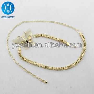 Fashion gold waist chain gold butterfly waist chain