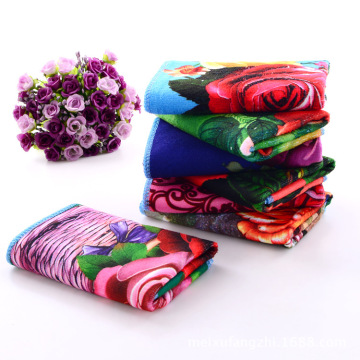 Floral Printed Towel For Kitchen Microfiber Towels