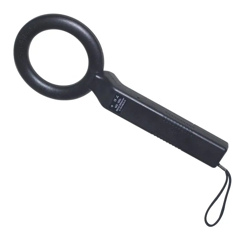 Currency Portable Metal Detector Handheld Black Circle Metal Detector High Stability