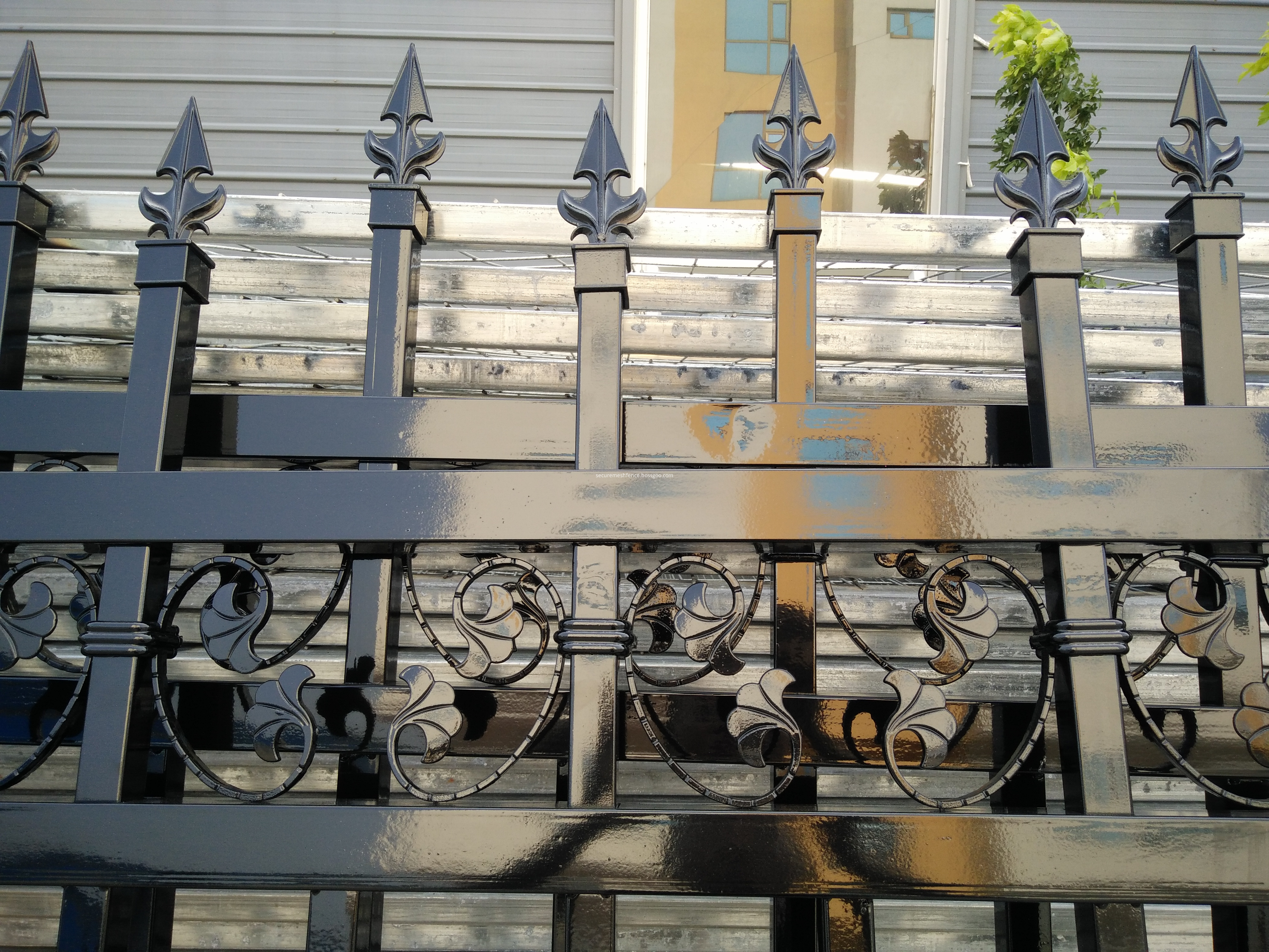 flower style iron fence