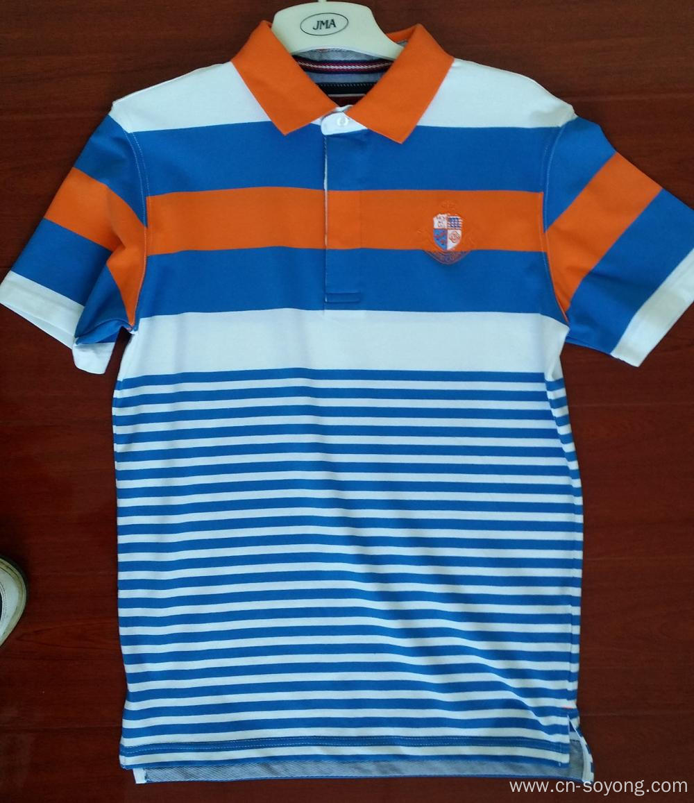 Casual Yarn Dyed Short Sleeve Polo Shirts