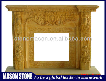 French style marble fireplace mantel