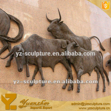 Beautiful Animal Bronze Relievo Metal Wall Art
