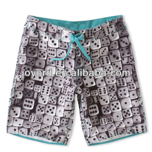 Dice Pattern Hot Men Swim Shorts Mens Boardshort