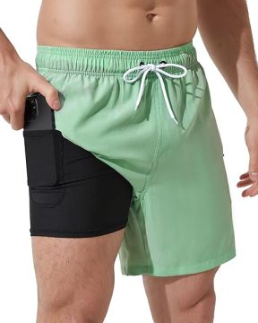 Swim shorts Stretch quick drying swim shorts zipper with pocket