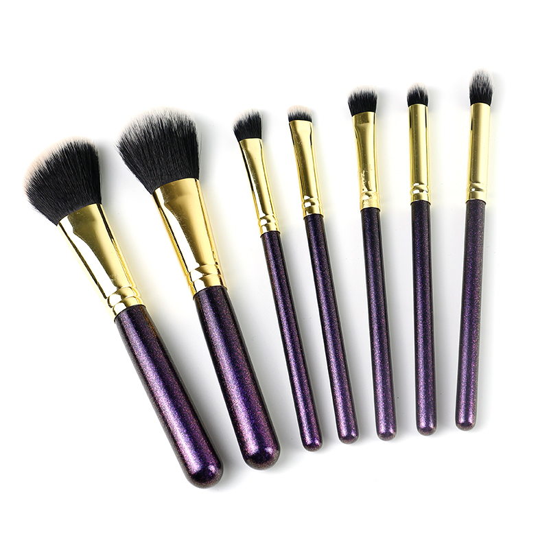 7 Pcs mini portable travel makeup brush