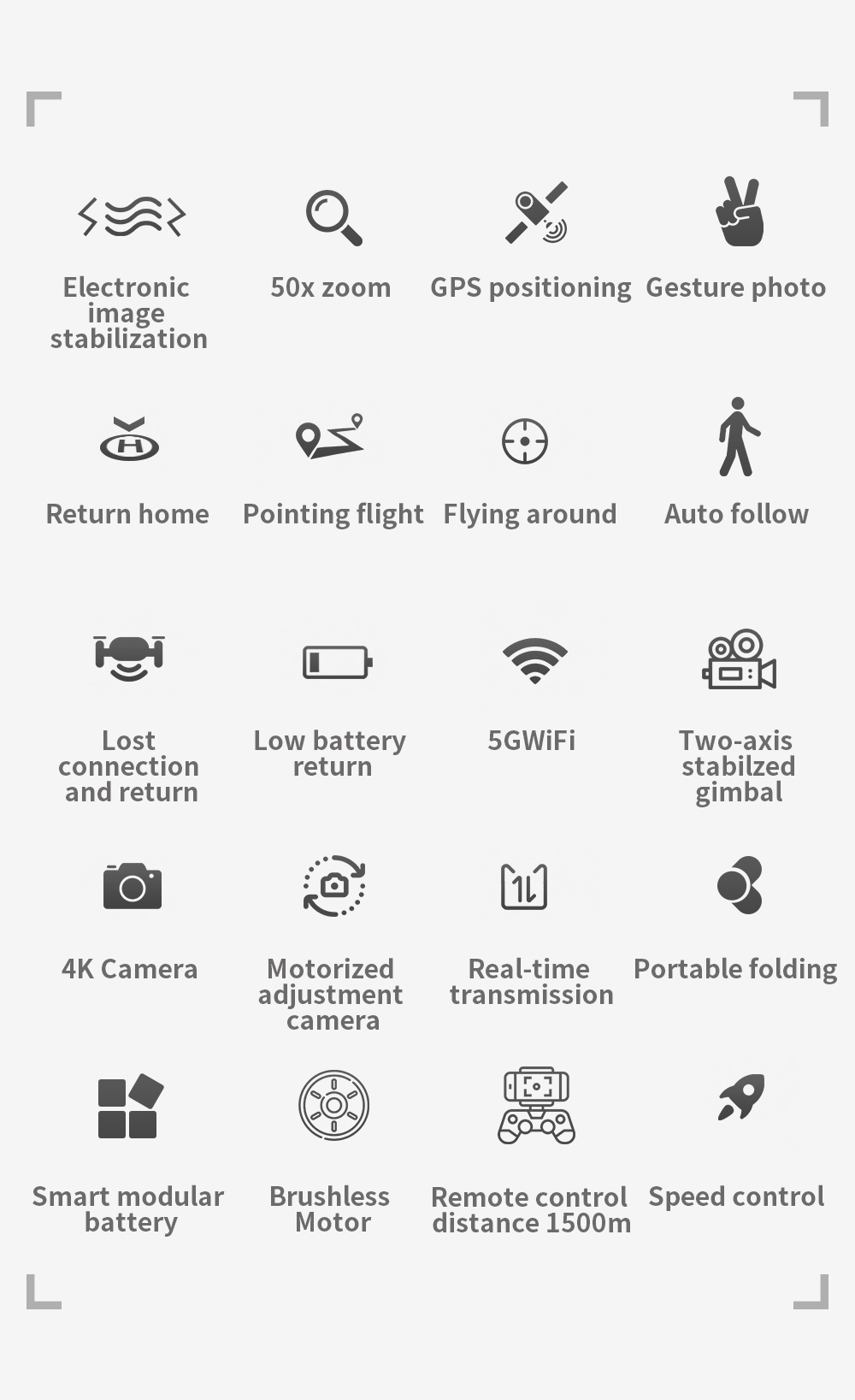 New SJRC F11S 4K Pro GPS 5G Wifi FPV With 4K Camera 1500m 25-30mins Flight Time Brushless Selfie,two-axis RC Drone Quadcopter