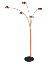 Rose golden Arc floor lamp