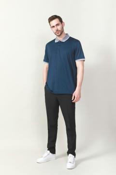 MEN'S PLAIN DYED RIB COLLAR GOLFER