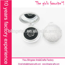 wholesale bling beaded folding mirror comb