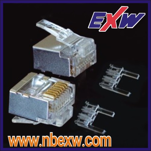 Cat6 tubuh pendek Crimping Plug