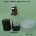Airless botella de aluminio de 30ml con Base negra