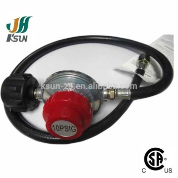 lp gas regulator and hose for heater