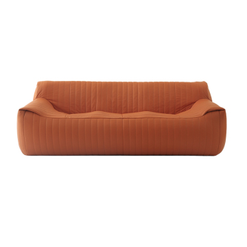 Sandra Leather Three Seater Sofa Replica
