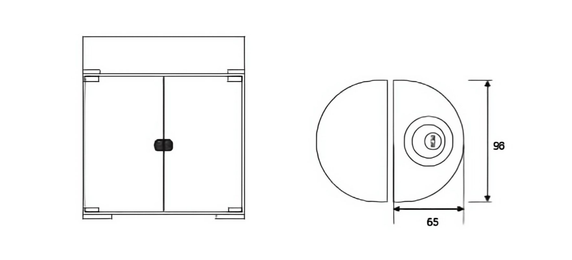 قفل باب زجاجي Glass door lock