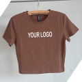 T-shirts de couleur de couleur en coton sur mesure