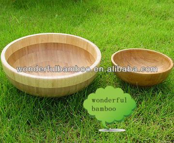 Bamboo beautiful eco-friendly salad bowl, fashionable fruit bowl, round kitchware