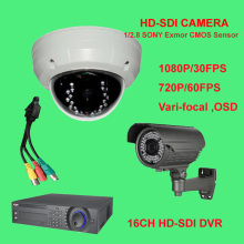 1080P HD CCTV HD Sdi Camera and HD Sdi DVR