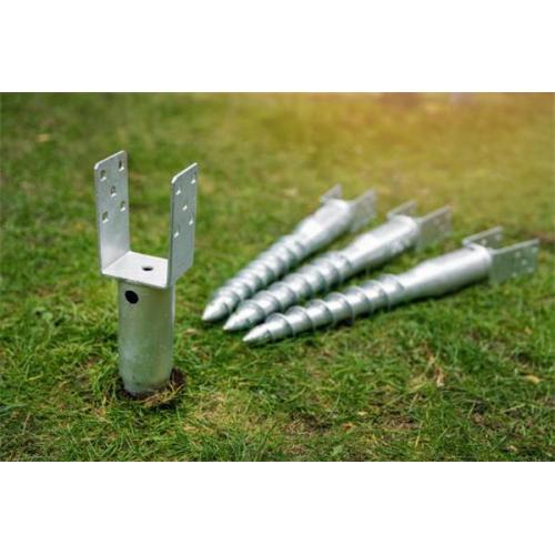 Galvanized Helical Ground Screw Pile Pole Anchors