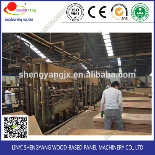 embossed door skin press machine with woodgrain