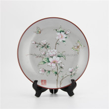 P001G Porcelain Grey Dry Fruit Plate - Kitchen Decor Accessory & Wall Decor