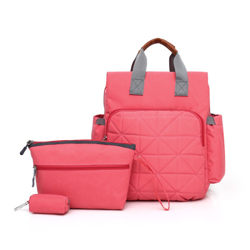 Travel outing fabric mom bag 3pcs double shoulderbags