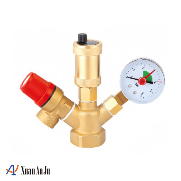 Integrated Brass Valve for Heating System Pressure Control
