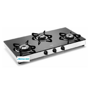 Table Glass Gas Stove 3 Burners