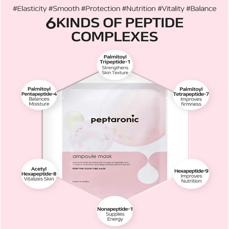 Premium Peptaronic Ampoule Korean Sheet Mask for Hydration & Moisture Skin Care