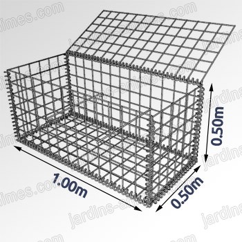 Boite galvanisée et revêtue de PVC Gabion