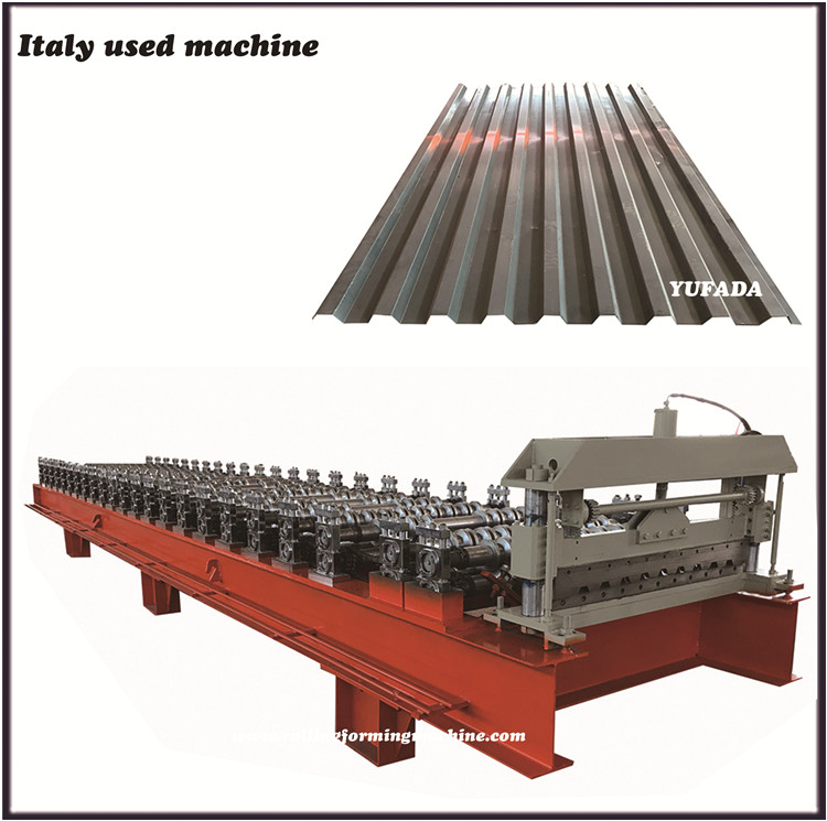 Trapezoidal rib profile corrugated sheet making machine