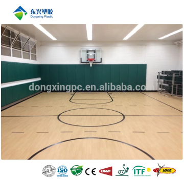 synthetic wood pvc basketball court flooring