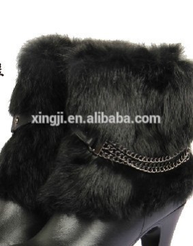 Top quality real rabbit fur boot cuffs