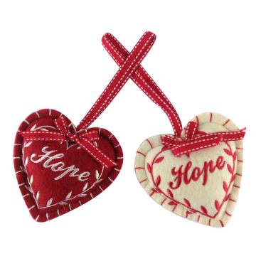 Valentine's day red heart hanging pendant