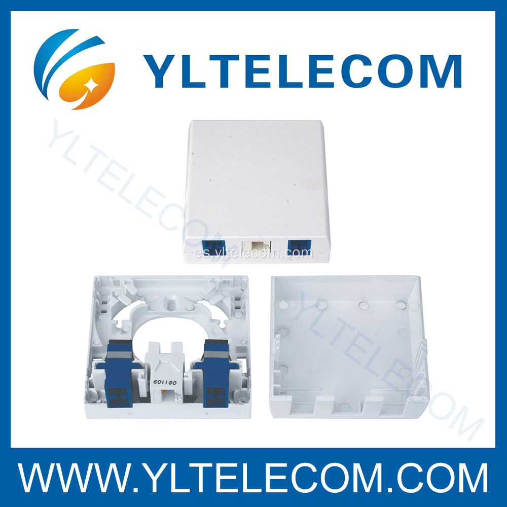 RJ45 y fibra óptica montaje caja SC