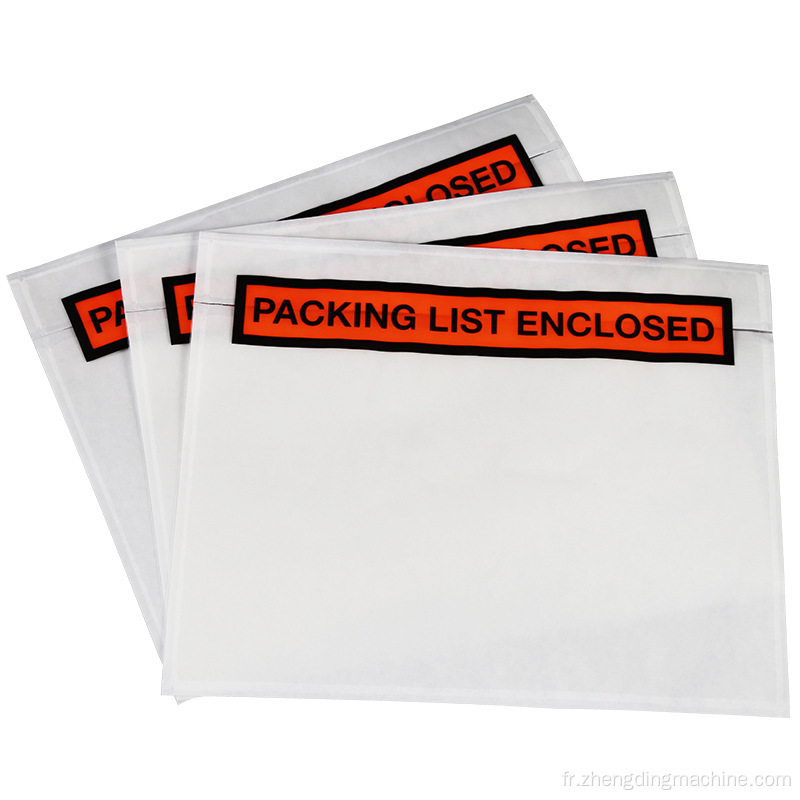 Liste d&#39;emballage en plastique Enveloppes Making Machine