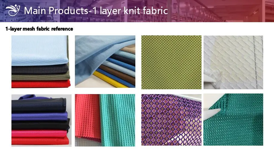 Hot Sale 100% Polyester Stripe Stretch Nylon Spandex Mesh Fabric