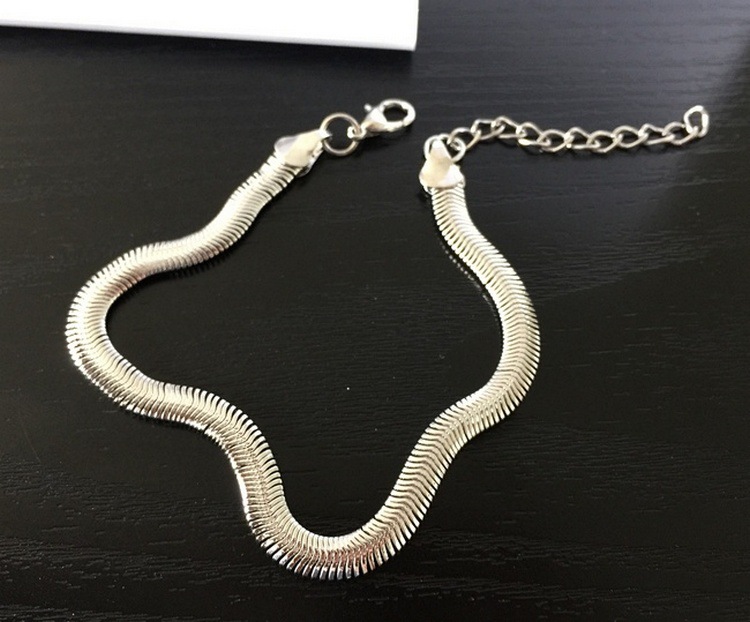 Hot selling new summer beach jewelry metal chain fish scale anklet snake bone chain bracelet