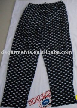 mens black dot printed loung pants