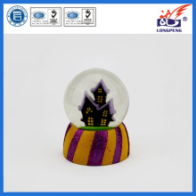 OEM Creative Spooky Witch Castle,Darkness Halloween Castle Snow Globe,Wicked Witch Castle 65mm Water Globe