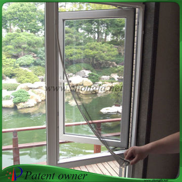 Mosquito proof magnet strips window screen with fiber glass mesh