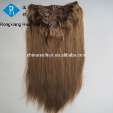 Cheap factory wholesale price 100% human hair extensions clip on hair